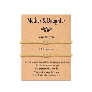 Mother Daughter Bracelets, Forever Love Knot Bracelet Jewelry Birthday